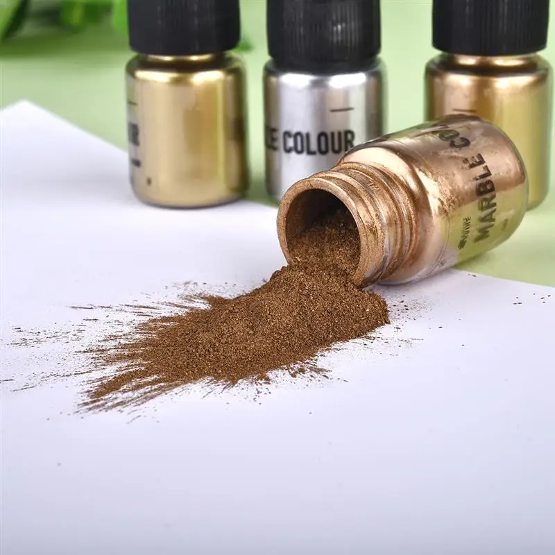 15g/3g Epoxy Resin Colorant Glitter Marble Metallic Pigment Mirror Metal Texture Pearl Powder Resin Mold Dye Jewelry Making gypsum powder pigment pearl powder