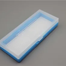 2 шт. портативный лабораторный ABS пластик предметное стекло микроскопа чехол для хранения раздатчик 50 шт. прозрачные пластины держатель