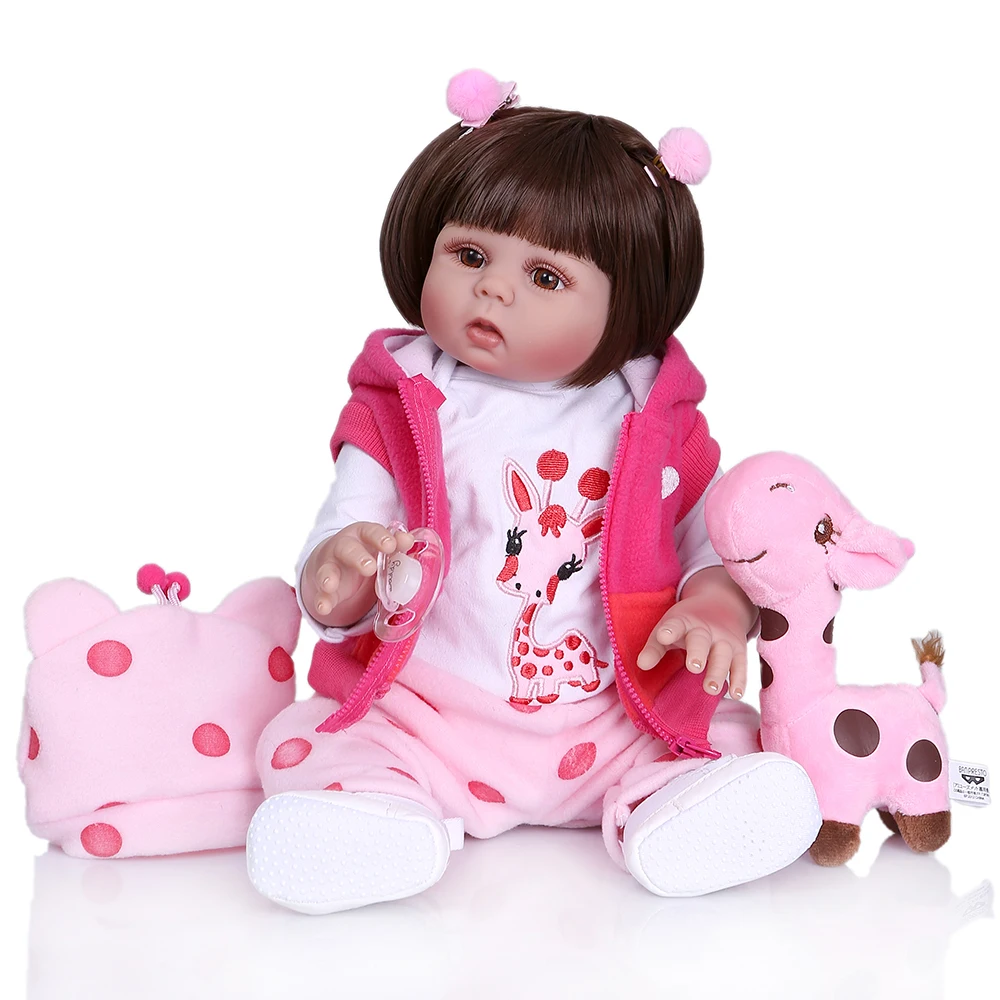 48 см полностью силиконовая кукла-Реборн, игрушка для новорожденных девочек, кукла bebe, как настоящая игрушка для купания, подарок на Рождество, день рождения