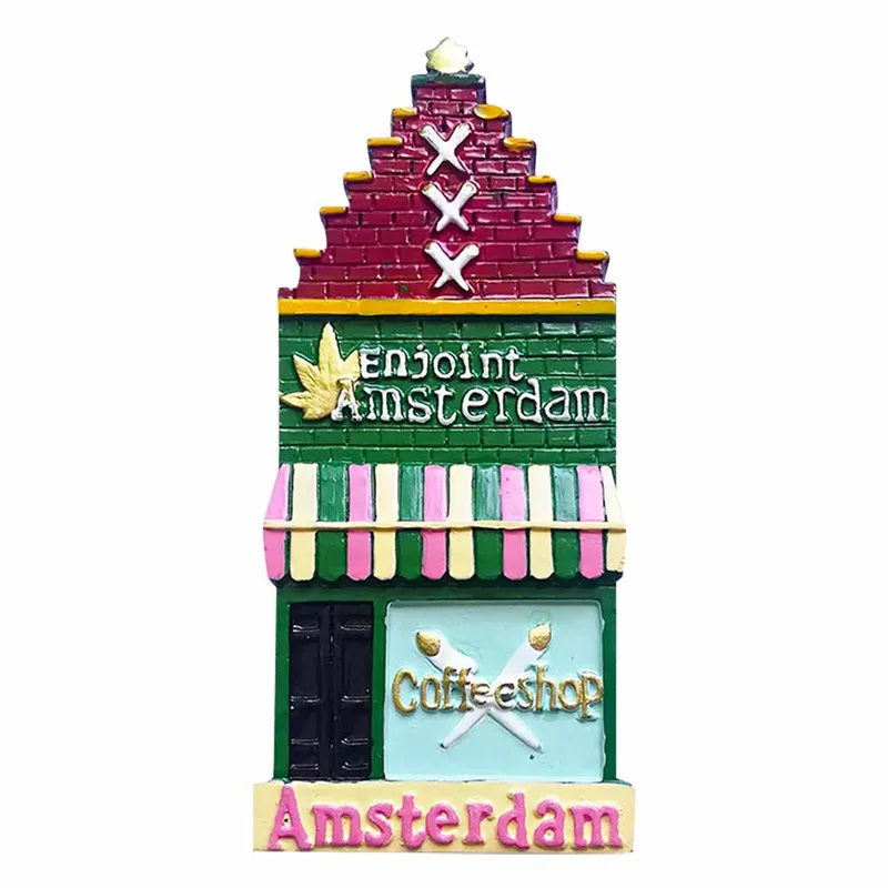 

Lychee Netherlands Amsterdam Refrigerator Magnetic Sticker Famous Landscape Fridge Magnet Modern Home Kitchen Decoration