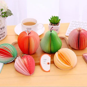 

Self-Stick Fruit Notes Bright Color Self-Adhesive Removable Shaped Sticky Cute Note-9 Pads Per Pack-150 Sheets Per Pad Inside