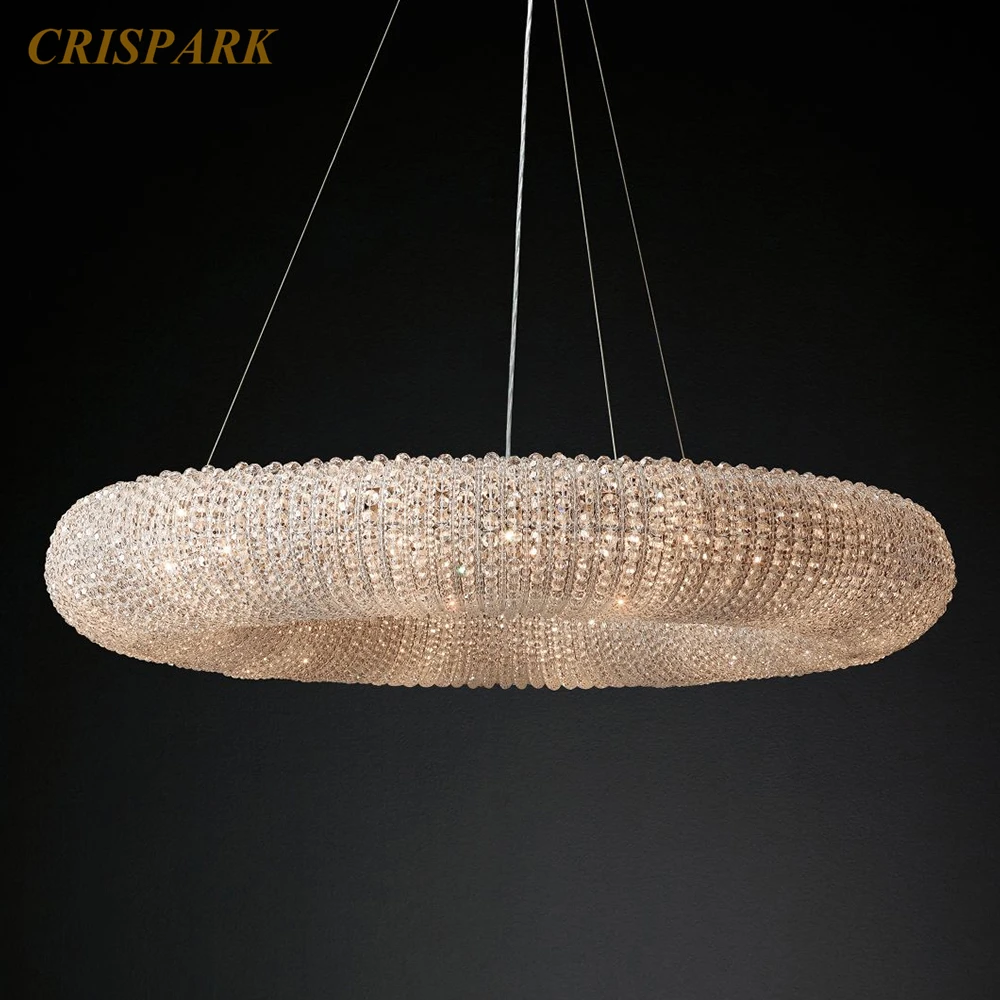 Винтажные хрустальные люстры Halo Lustre de Cristal подвесной светильник современный светильник Винтажные хрустальные люстры Halo Lustre de Cristal подвесной светильник современный светильник