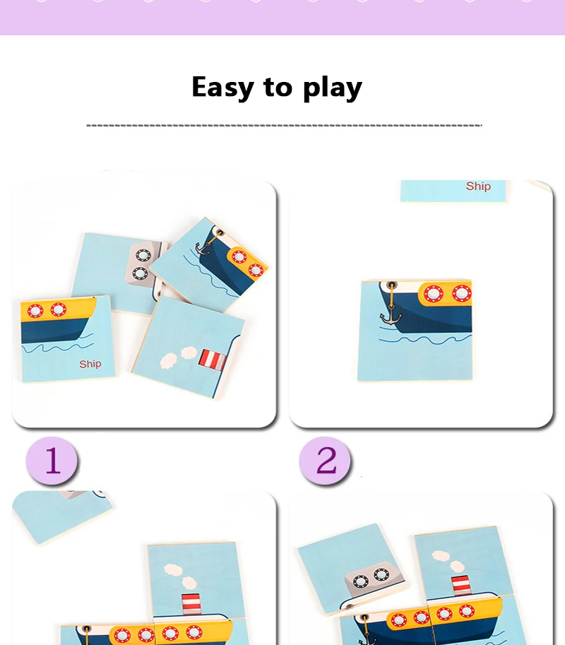 Детская простая деревянная игра-головоломка Babies'intelligence, обучающий пазл, игрушка, животное, транспорт, ферма