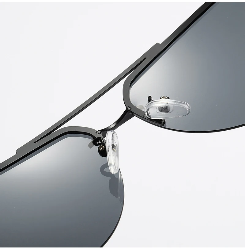 Мужские солнцезащитные очки с алюминиевыми ножками, поляризованные зеркальные классические очки без оправы для вождения, авиационные солнцезащитные очки для женщин