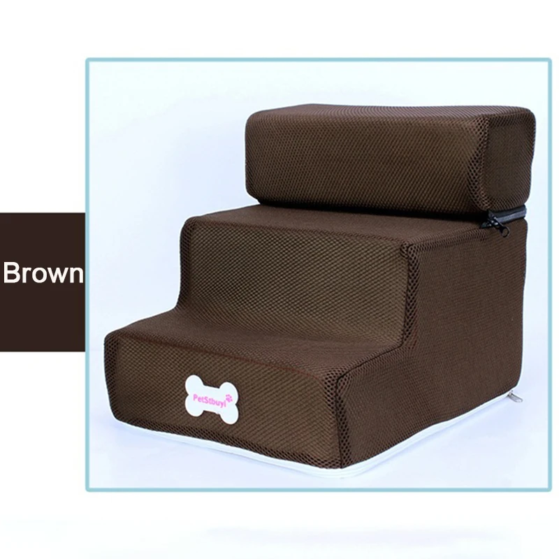 Mejor Compra Escalera antideslizante para mascotas, rampa extraíble de 3 escaleras escalones para perros pequeños, gatos y perros, suministros para mascotas QMrXe1pyNoy