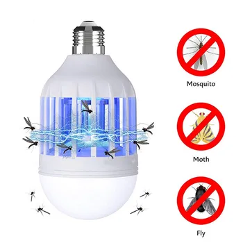 

2 in 1 Light Zapper LED Light Bulb Bug Mosquito Fly Insect Bulb Lamp Home Bedroom Repellent Mosquito Fly Insect Killer Bulb Lamp
