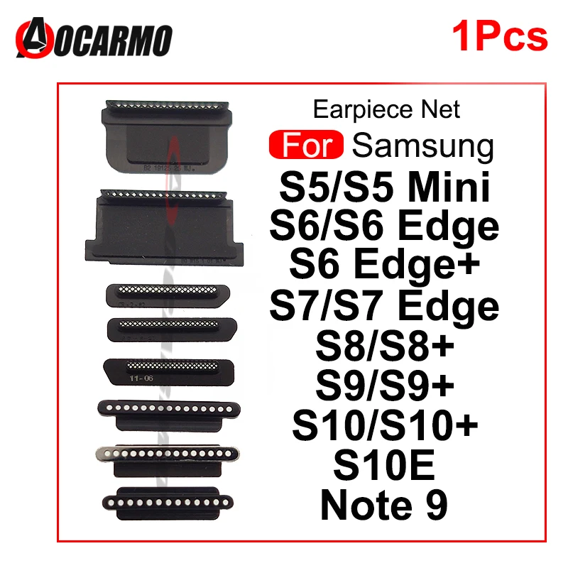 For Samsung Galaxy S5 Mini S6 S7 Edge S8 S9 S10 Plus S10E Note 9 Ear Speaker Mesh Earpiece Dust Net Replacement Part | Мобильные