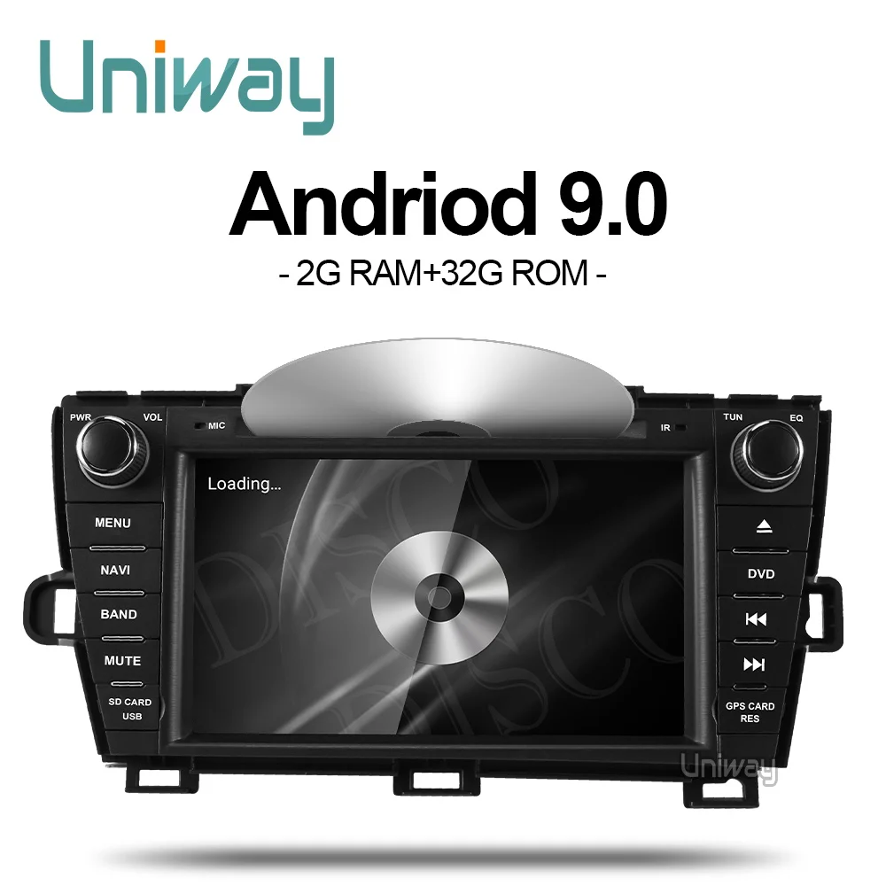 Uniway LRS8090 Android 9 0 автомобильный dvd для Toyota Prius 2009-2013 Автомагнитола | Автомобили и