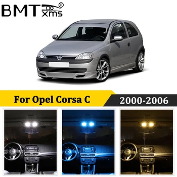 

BMTxms 6Pcs Car LED Interior Map Dome Trunk Light Light License Plate Lamp Kit Canbus For Vauxhall Opel Corsa C X01 2000-2006