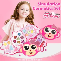 Ensemble de maquillage en forme de singe pour enfants, jouet de Simulation de beauté, lavable, sûr, cadeau d'anniversaire pour filles 