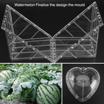 

PE Transparent Watermelon Mold Watermelon Mould Strong Square/Heart-Shaped Melon Grower Plant Botany Farmland Fruit Garden