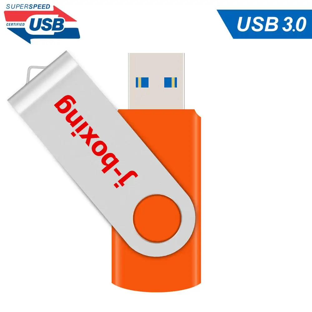 J-boxing 16GB флеш-накопитель USB 3,0, металлическая складная флеш-карта памяти, ручка-накопитель для компьютера, планшета, Mac, USB 3,0, оранжевая флеш-карта