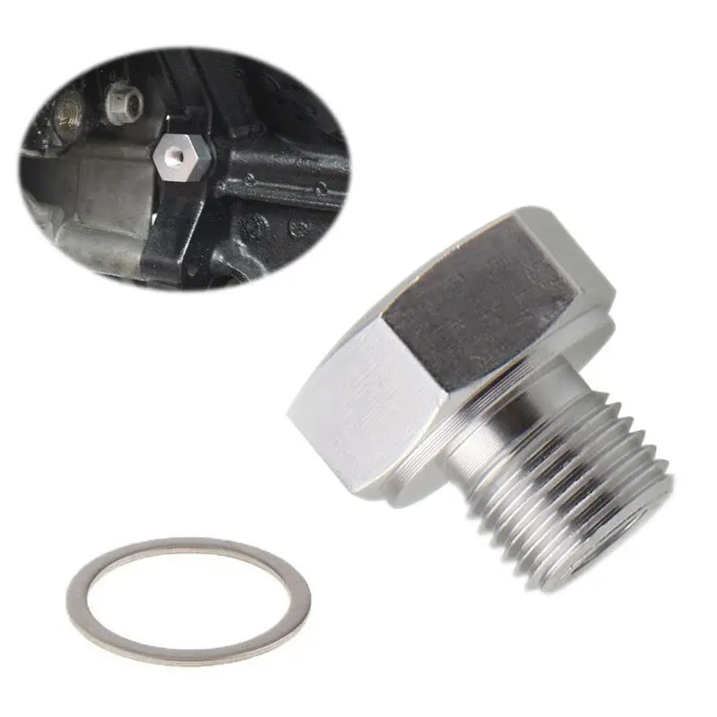 M12X1.5 To 1/8 NPT New Engine Oil Pressure Sensor Adapter Connecter LS Series with copper washer 5