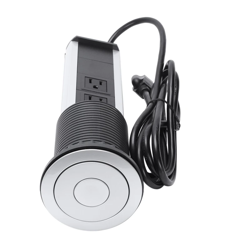Standard Wall Power Socket Kitchen Office Desktop Socket Countertop Point Pull Retractable Socket Outlet