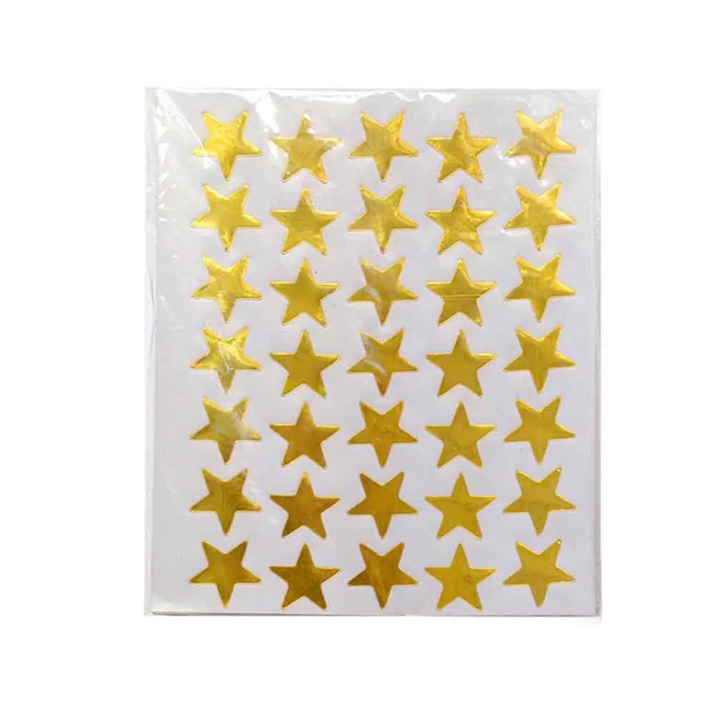 

Gold & Silver Stars Foil Stickers Label, 100 Sheets, Self-Adhesive