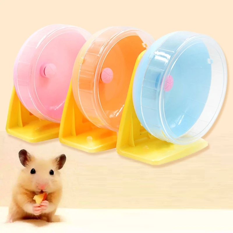 

Household Small Pet Hamster Running Wheel with Stand Running Jogging Plastic Toy for Hamster Gerbil Small Animal Playing