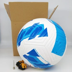 New 2021 2022 Soccer Ball Football Match Training Balls Blue Size 5 High Quality PU Seamless Custom Team LOGO Name