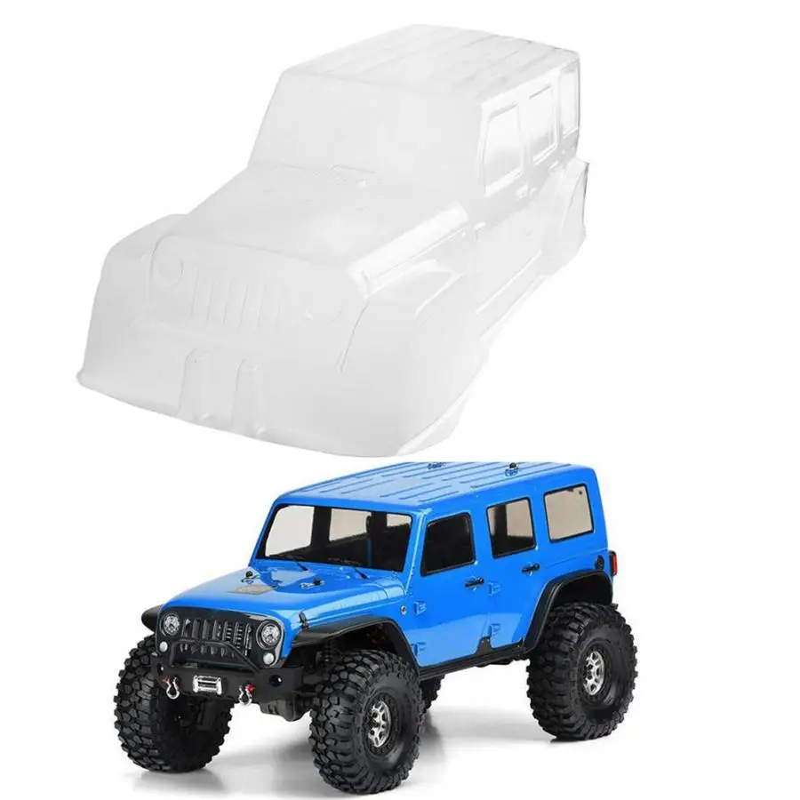 

Plastic Transparent Remote Control Model Car Body Shell Protective Case for Jeep Wrangler 1/10 SCX10 RC Truck Climbing Car