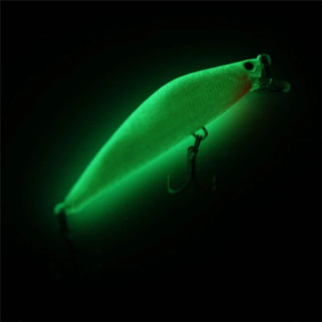 1Pcs 7cm 8g 3D Luminous Night Fishing Baits Minnow Lure with 6