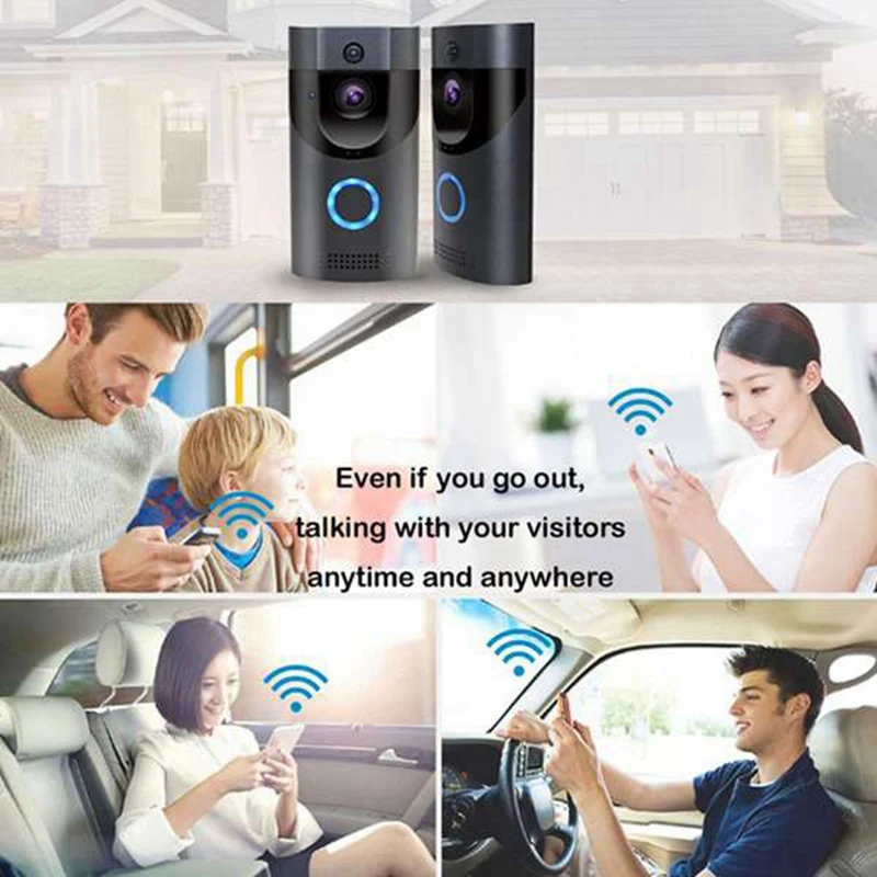 B30 Wifi дверной звонок B30 Ip65 Водонепроницаемый умный видео дверной звонок 720P беспроводной домофон Fir сигнализация ИК ip-камера (ЕС штекер)