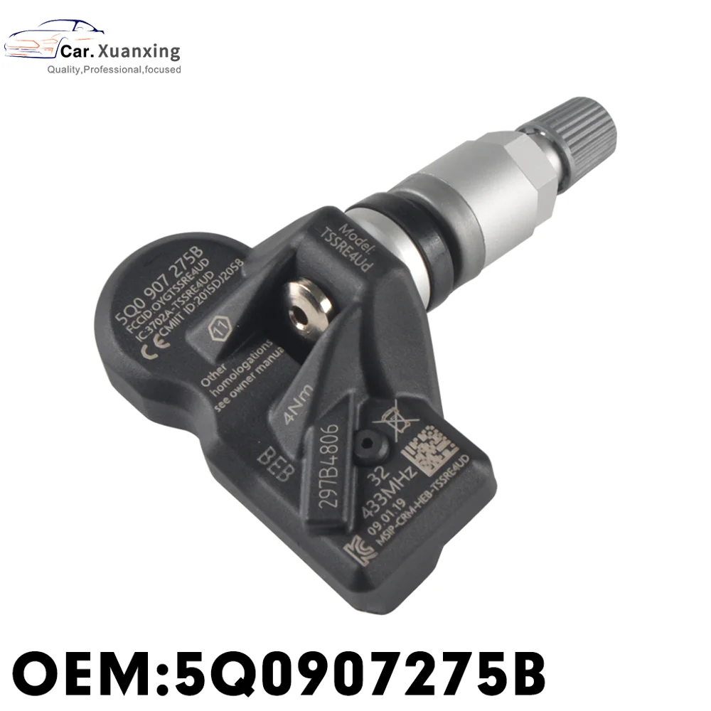 

5Q0907275B Tire Pressure Sensor Monitoring System TPMS 433MHz For Volkswagen Tou-areg 2015 For Au-di A6 Q7 R8 RS4 S4 S6 Por-sche