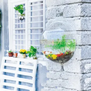 

Plexiglass Clear Fish Bowl Wallcrylic Hangingquarium Tankquatic Pet Products Wall Mount Fish Tank For Betta Fish Bubble#15