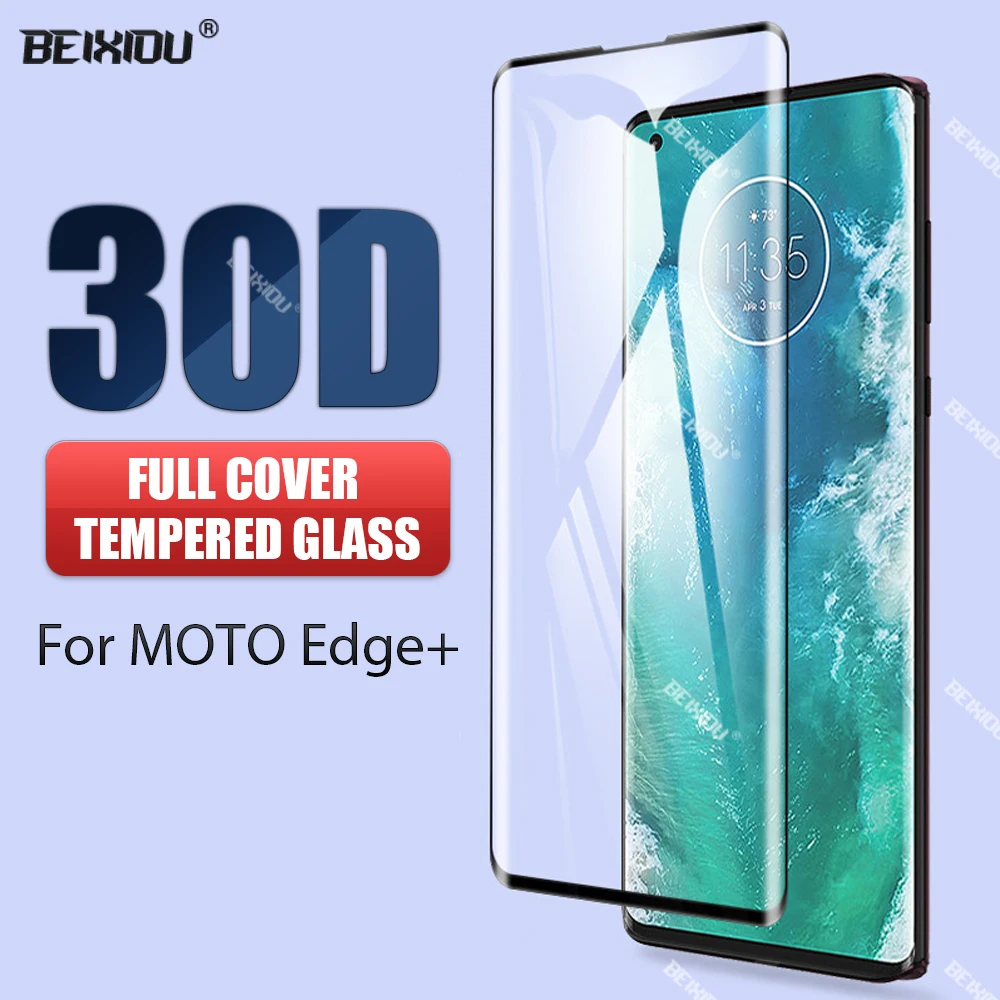 30D Curved Tempered Glass For Motorola Edge Plus 6.7 Screen Protector Anti Glare Edge+ glass film | Мобильные телефоны и