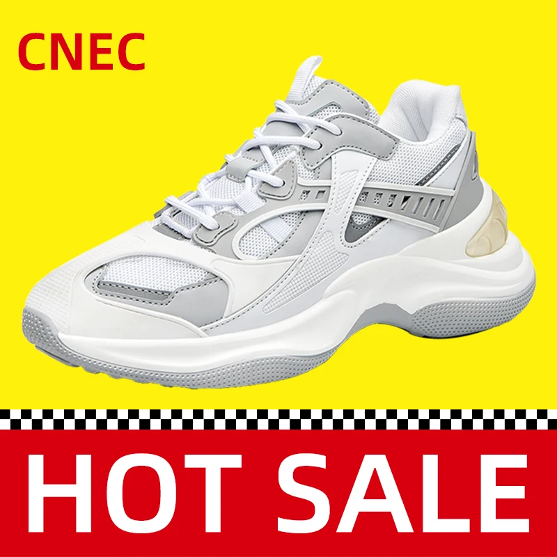 

2020 Genuine CNEC Sneakers Shoes for Men Breathable White Black Summer Casual Fashion Brand Sports Running Trainers Basket Homme