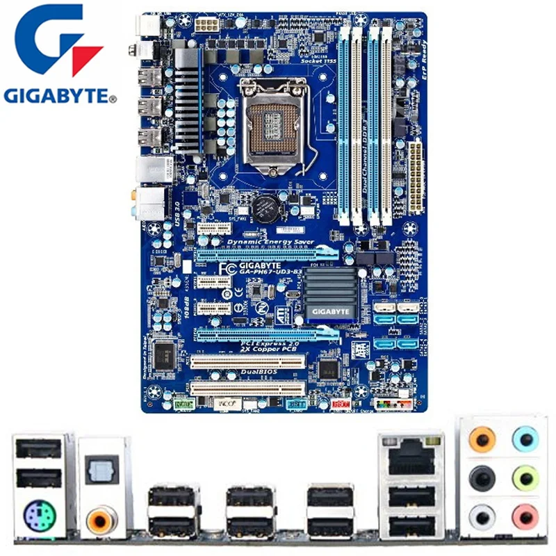 LGA 1155 DDR3 Gigabyte GA-PH67-UD3-B3 оригинальная материнская плата для рабочего стола 32 Гб модель Intel H67 ATX GA-PH67-UD3-B3 материнская плата