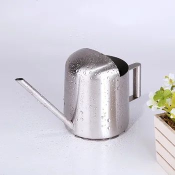 

Watering Pot 300mL Gardening Potted Watering Can Long Mouth Round Sprinkling Pot Indoor Stainless Steel Plant Watering Pots