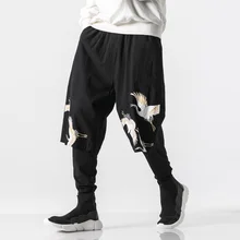 Мужские брюки-карандаш в китайском стиле с принтом, длинные штаны для бега в стиле хип-хоп, мужские брюки, уличная одежда для бега, мужские брюки KK3060
