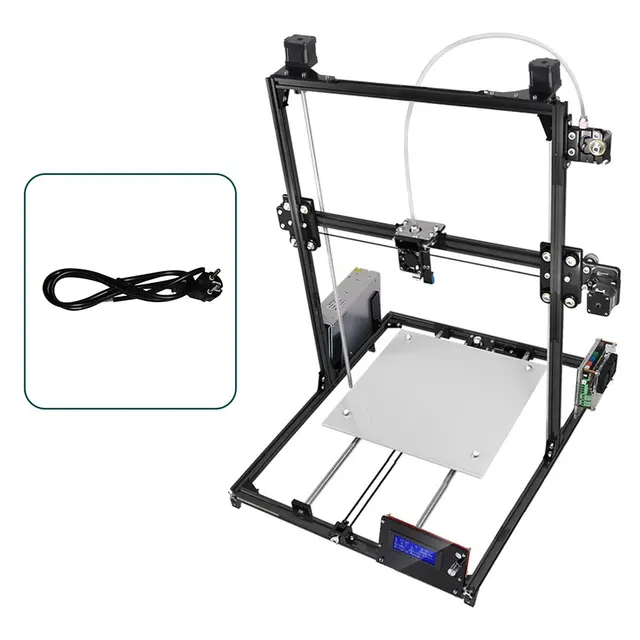 $US $192.61  Plus 3D Printer Kit Large Printing Area Auto Level Double-sided Printing Aluminum Frame DIY Printin