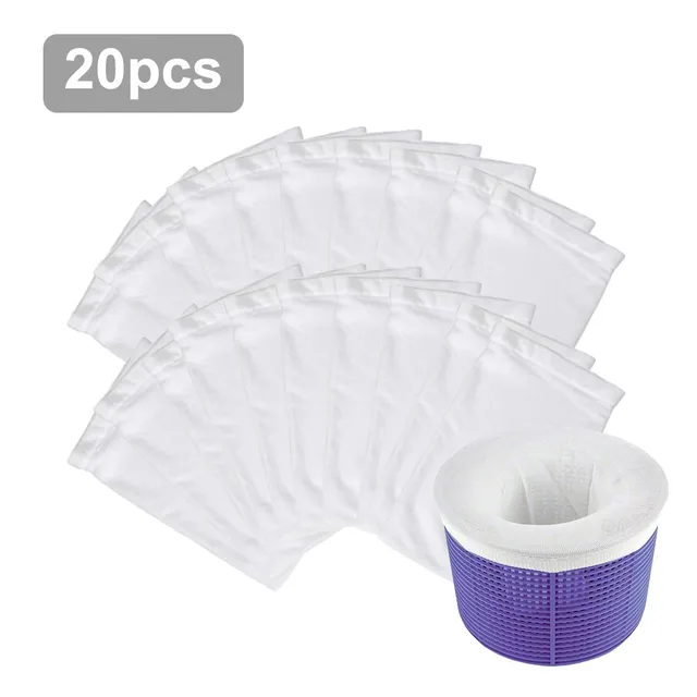 Skimmer Kosár Szűrő 20 Db Eltávolítások A Levelek Tisztítószerszáma Tartós Medence Zokni Könnyen Felszerelhető Védelmi Szivattyú Nylon Elasztikus - Image 2