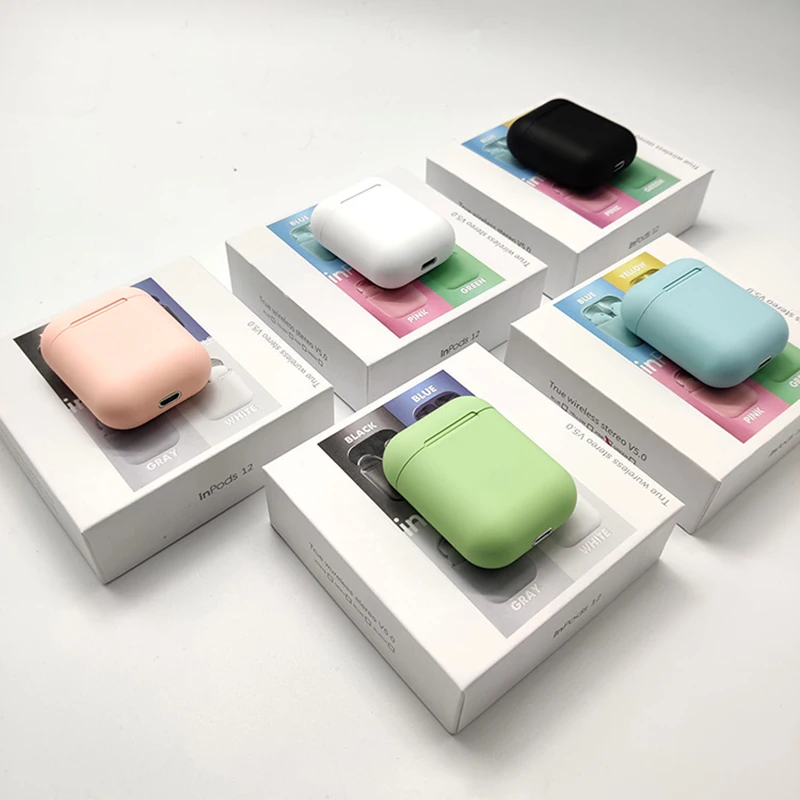 10 шт./лот, наушники inPods 12 TWS Bluetooth 5,0, оригинальные i12 Macaron 3D Беспроводные наушники с сенсорным управлением, качество AAA