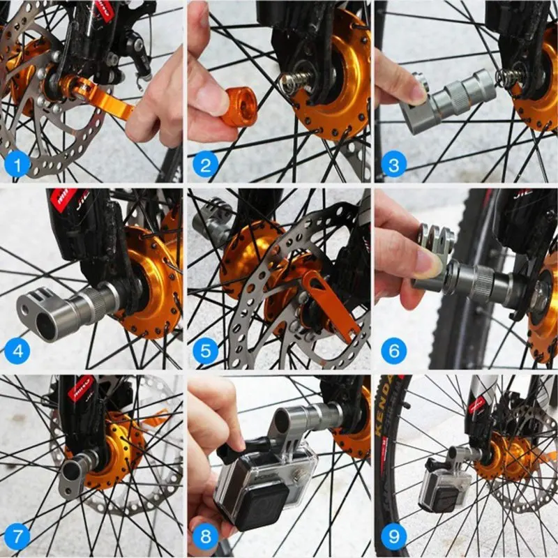 Универсальная спортивная экшн-камера, держатель для велосипеда, подставка для велосипеда, крепление для камеры, ступица колеса, кронштейн для GoPro Hero 5 4 3 3+ 2 Xiaomi Yi