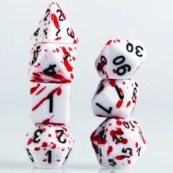 Dice Dices Blood Set Splatter Party Supplies Acrylic Role Playing Game Polyhedralsets Bulk
