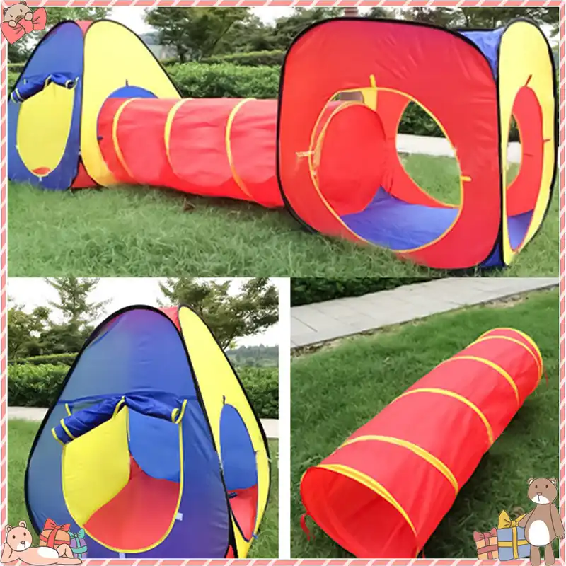 kids play tent with tunnel and ball pit