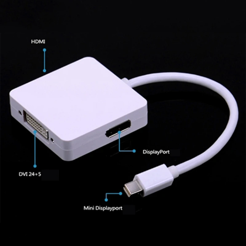 FFYY-Mini Dp три-в-одном Mini Displayport для Dp Hdmi Dvit для Apple компьютерный адаптер