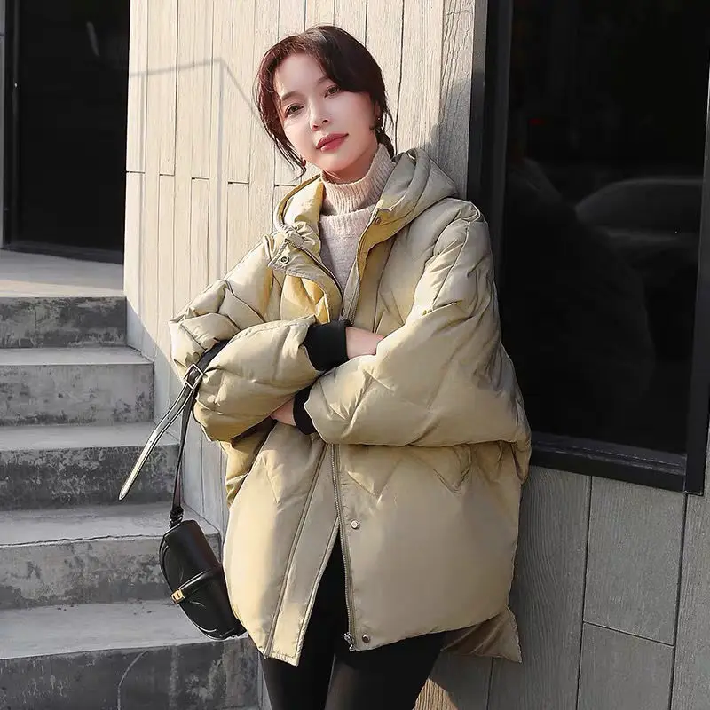 2023-korean-short-winter-jackets-ladies-bat-sleeve-down-coats-womens-casual-loose-down-parka-coat-woman-hooded-warm-down-jacket