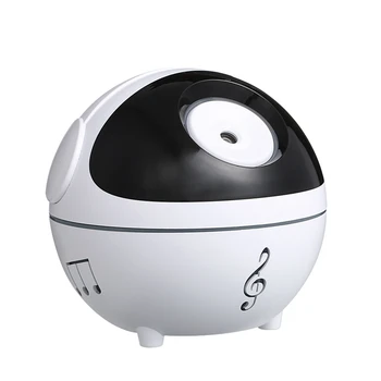 

350ML Music Ball Humidifier with Aroma Lamp Essential Oil Electric Aroma Diffuser Mini Air Humidifier White