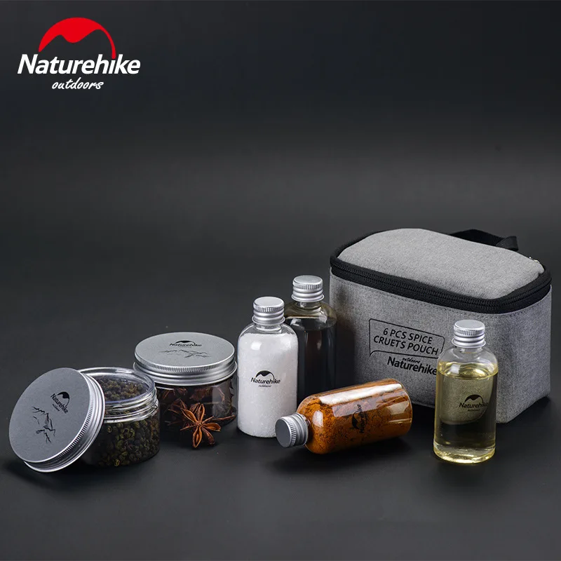 Naturehike 6 штук Открытый Кемпинг Приправа бутылки банки с сумкой для барбекю