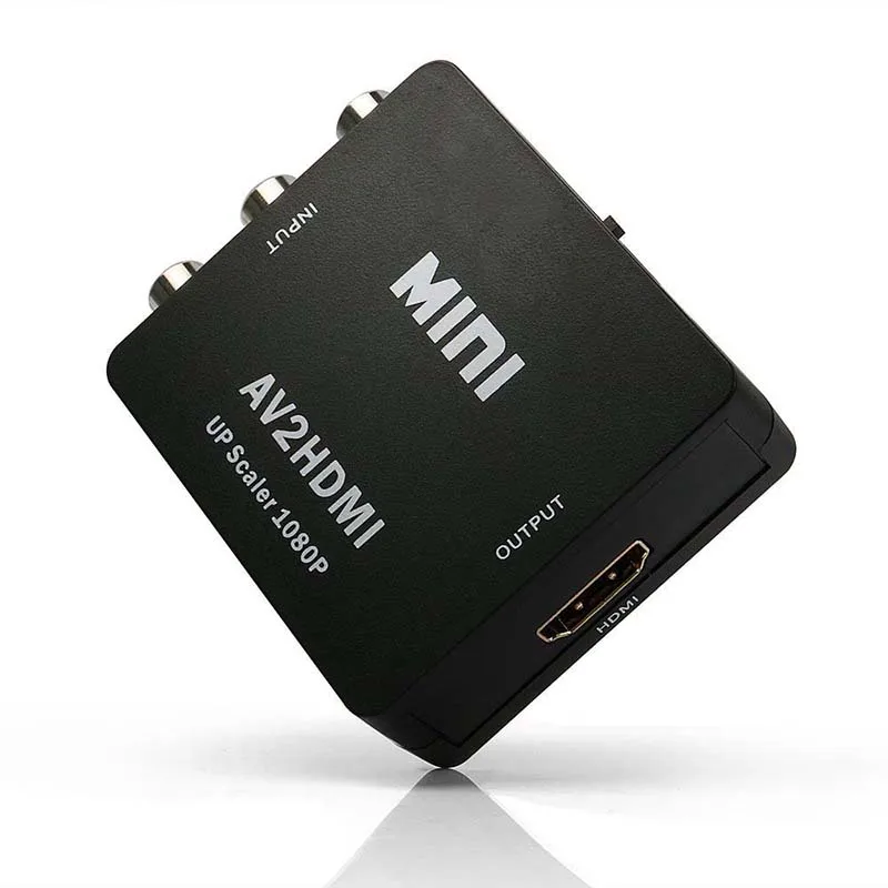 1080P Mini Composite RCA CVBS AV to HDMI Converter Adapter for PS3 Blu-Ray Player VCR DVD HDTV 1080P