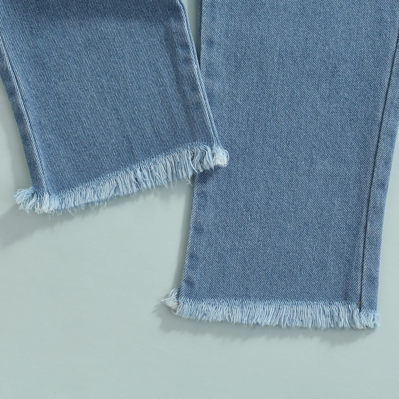 Girls Turtleneck Top & Denim Pants Set 5