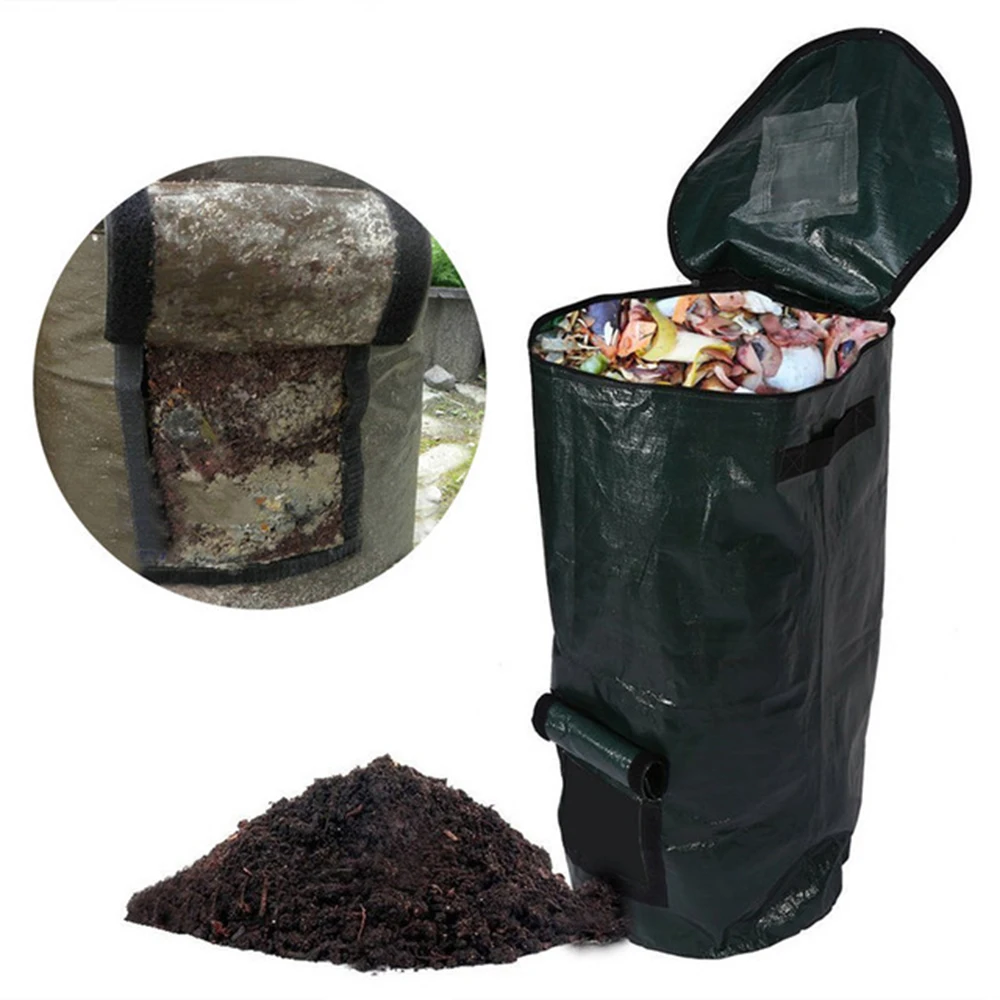 2-Size Kitchen Garden Yard Compost Bag New Organic Waste Bag Kitchen Waste Disposal Organic Compost Bag Eco-friendly Storage Bag