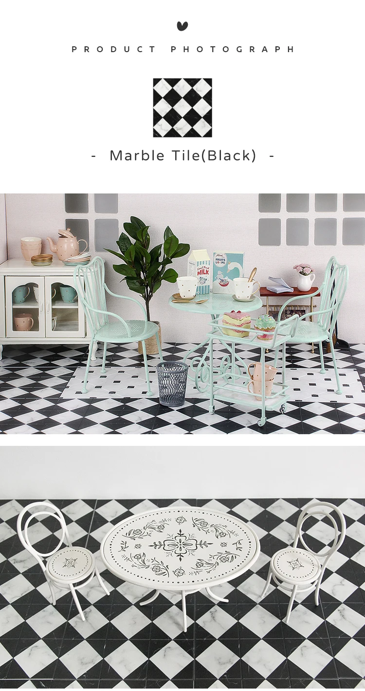 Aizulhomey Double Side Floor Tile For Dollhouse LOL BJD Blythe OB11 GSC OB24 Dollhouse Accessories Dollhouse Decoration Gifts