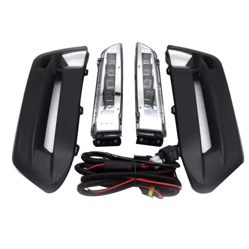 

1 Pair Car Front Bumper Fog Light LED DRL Daytime Running Light 3 Color Turn Signal Lamp for Honda Accord 2018-2019