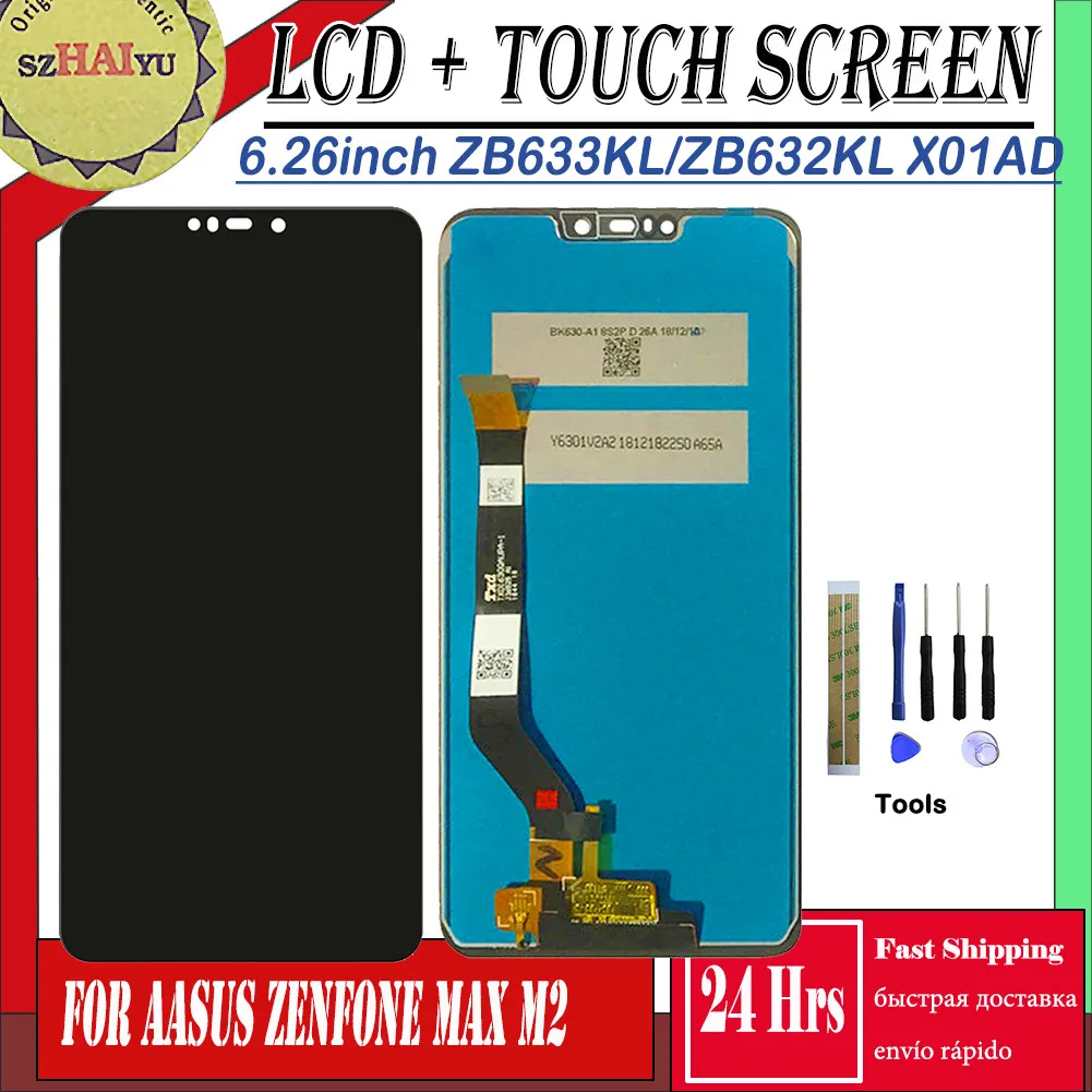

SZHAIYU LCD Display For Asus Zenfone Max M2 ZB633KL ZB632KL X01AD Screen Touch Digitizer Assembly