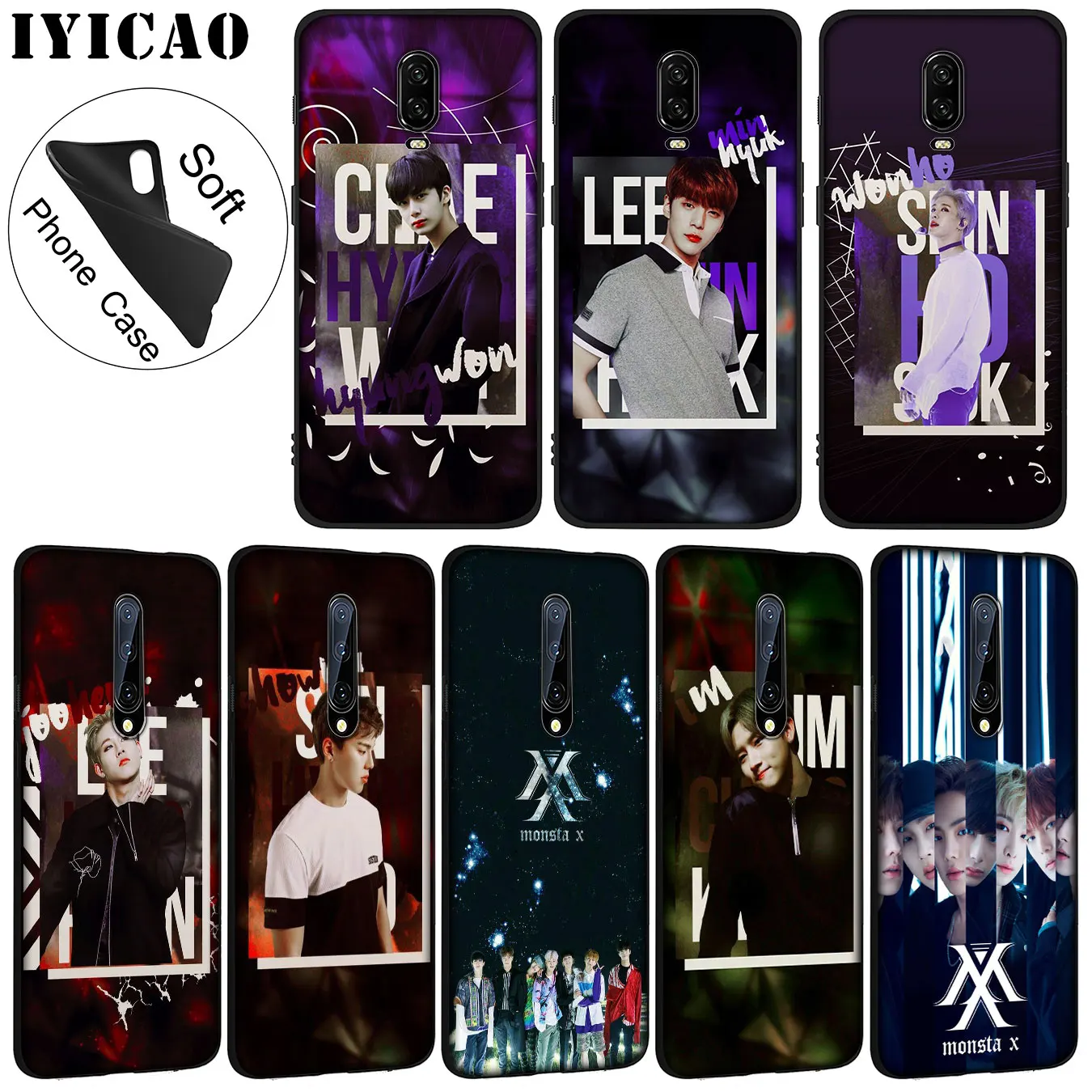IYICAO Monsta X KPOP Boy Group Лучший Мягкий силиконовый чехол для телефона Oneplus 7T 7 Pro 6T 5 5T