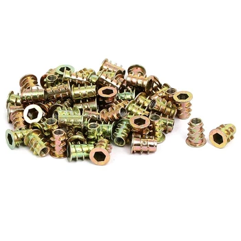 

M4x10mm thread interface screw insert nuts 60 pcs for wooden furniture