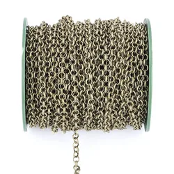 Versatile Metal Necklace Chain in Various Finishes - 3.2mm (Antique Bronze)